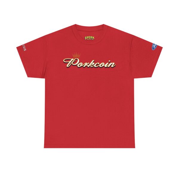 Porkcoin King of Meme Coins Unisex Heavy Cotton Tee - Image 2