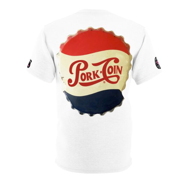 Pork Coin Bottle Cap Retro-Inspired Unisex Cut & Sew Tee - Image 2