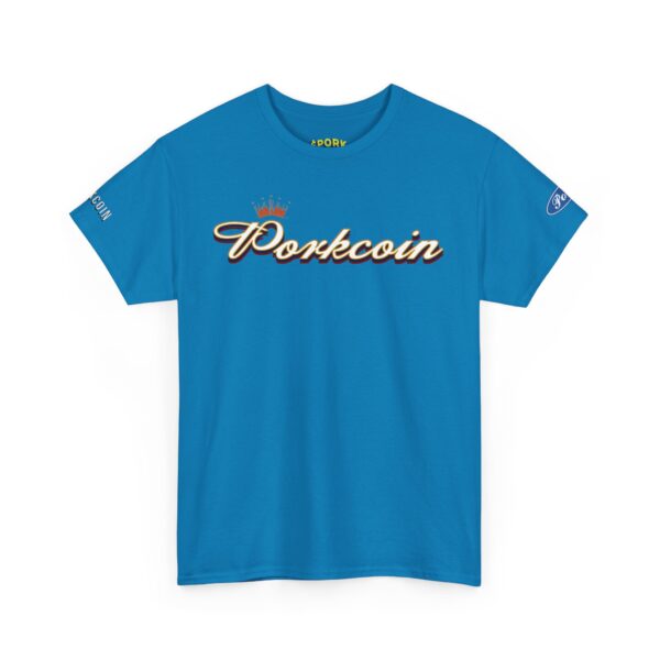 Porkcoin King of Meme Coins Unisex Heavy Cotton Tee - Image 13