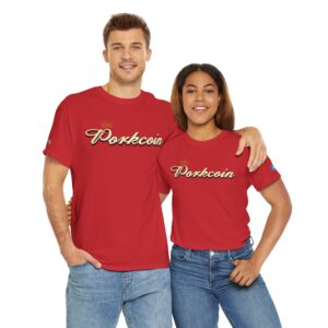 Porkcoin King of Meme Coins Unisex Heavy Cotton Tee