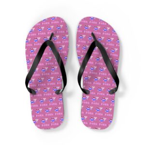 Pixel Pork Flip Flops Unisex