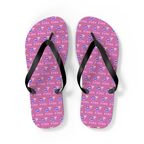 Pixel Pork Flip Flops Unisex