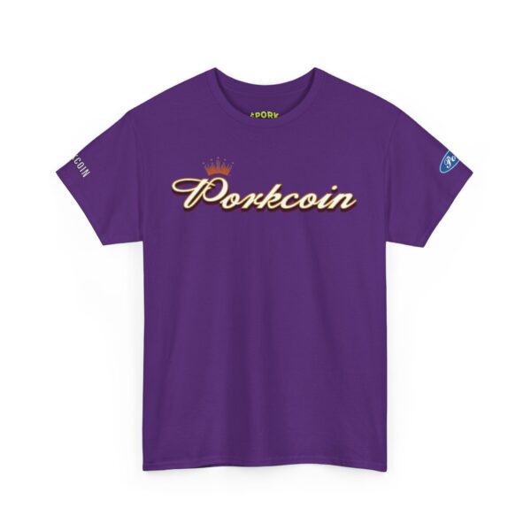 Porkcoin King of Meme Coins Unisex Heavy Cotton Tee - Image 16