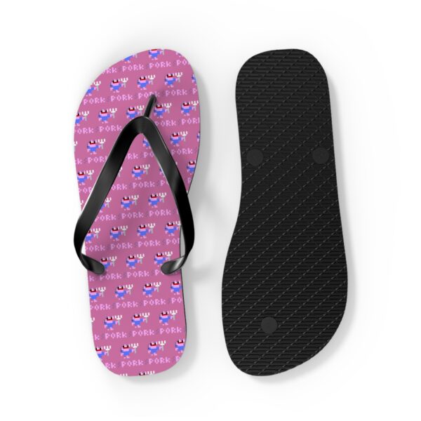 Pixel Pork Flip Flops Unisex - Image 2