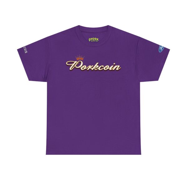 Porkcoin King of Meme Coins Unisex Heavy Cotton Tee - Image 18
