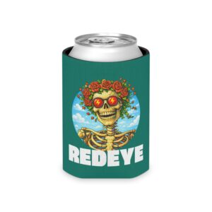 REDEYE Can Cooler - Retro Skull & Roses Beverage Insulator