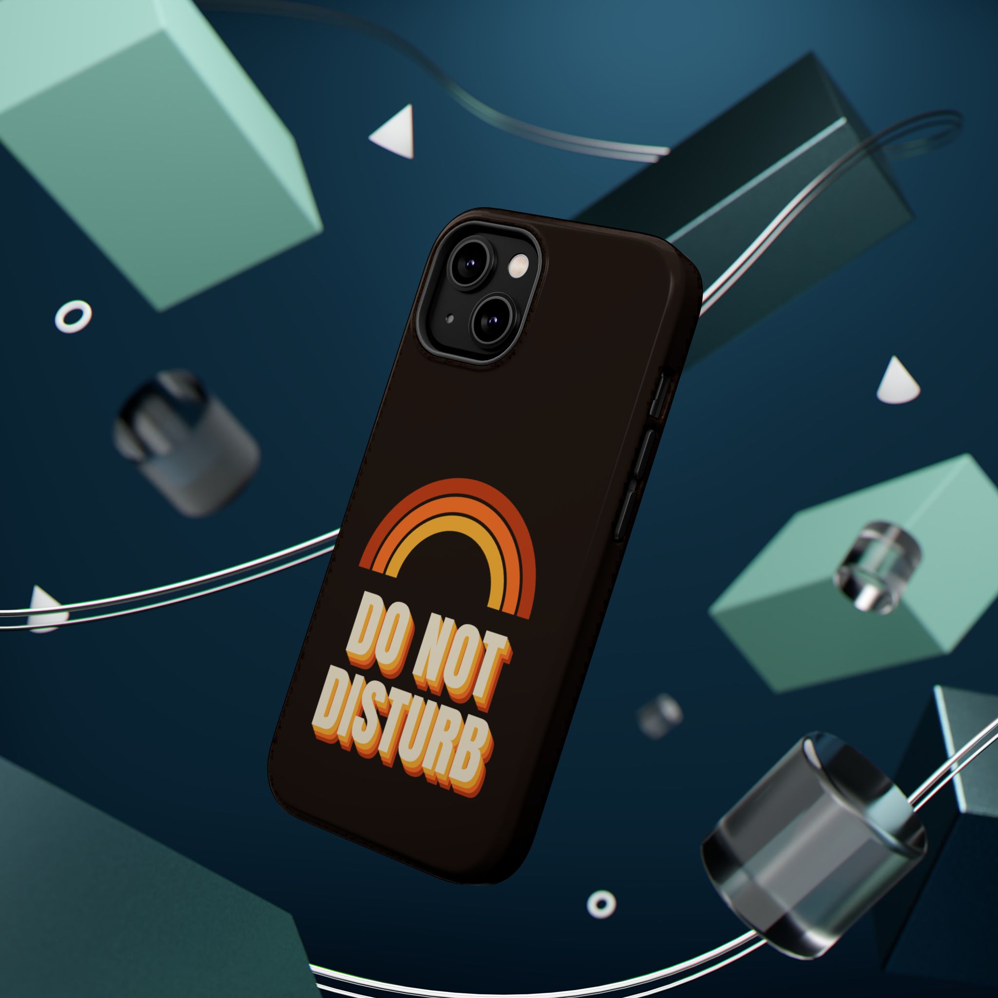 Do Not Disturb Retro Phone Case – 70s Rainbow MagSafe Compatible Magnetic Case for iPhone 18, 17, 16 & Galaxy S26 - Image 3