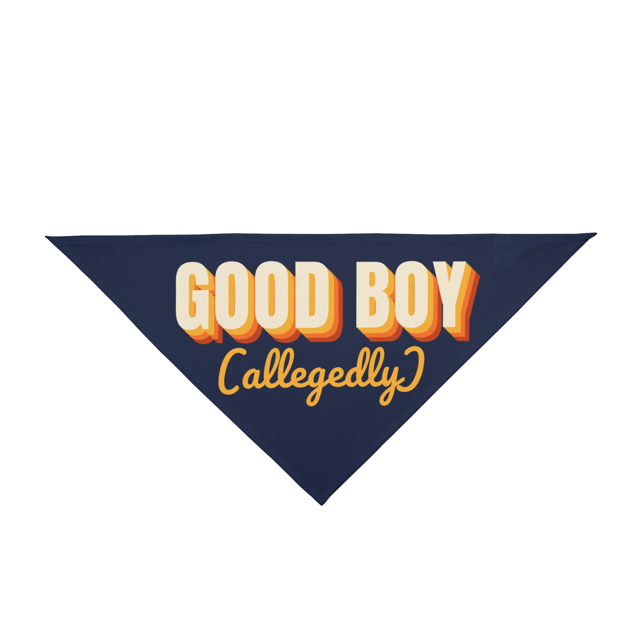 Good Boy Allegedly Dog Bandana – Funny Pet Bandana for Dogs, Retro Dog Scarf, Cute Dog Mom & Dog Dad Gift