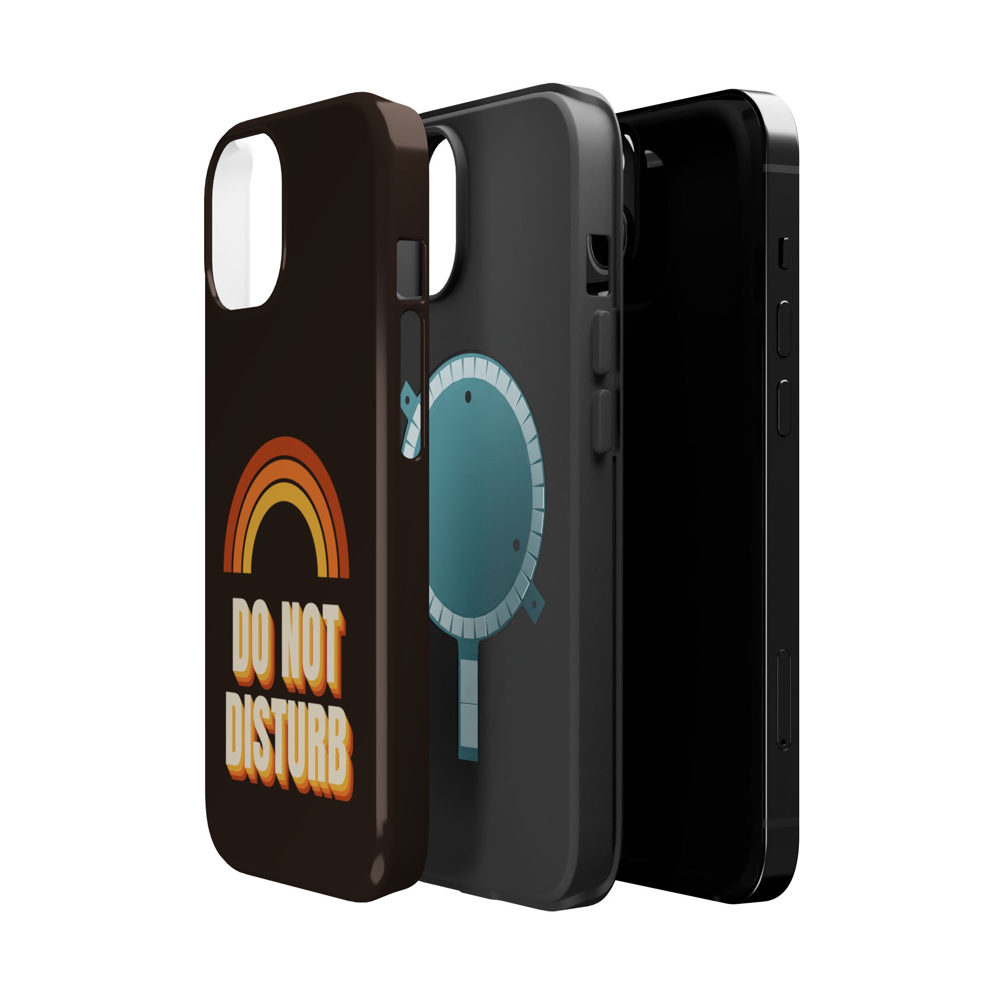 Do Not Disturb Retro Phone Case – 70s Rainbow MagSafe Compatible Magnetic Case for iPhone 18, 17, 16 & Galaxy S26 - Image 2